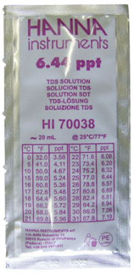 TDS 6.44ppt Calibration Solution - 20ml Sachets