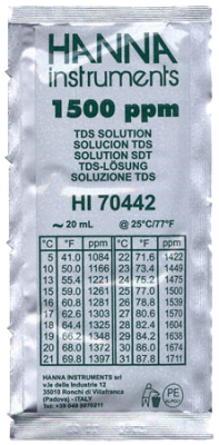 TDS 1500ppm Calibration Solution - 20ml Sachets