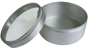 Glass Top Metal Collecting Tin - 75mm