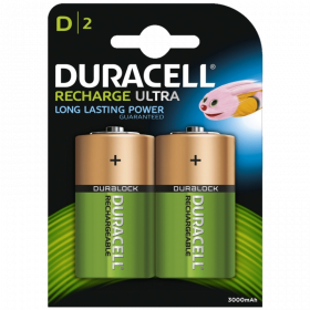 Rechargeable D-Cell Alkaline Battery (HR20): 2 Pack