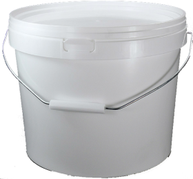 Plastic Bucket with Lid and Metal Handle