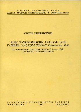 Eine Taxonomische Analyse der Familie Macronyssidae Ondemans, 1936: I. Subfamilie Ornithonyssinae Lange, 1958 (Acarina, Mesostigmata)