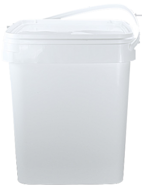 Square Plastic Pitfall Bucket with Plastic Handle and Lid