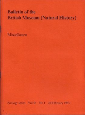 Bulletin of the British Museum (Zoology), Vol. 48, No. 1
