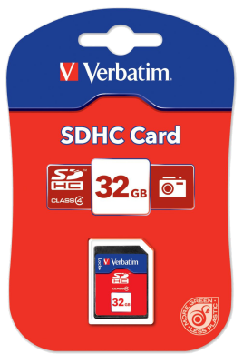 Verbatim Flash Memory Cards (Class 4 SDHC): 4GB