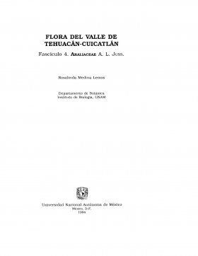Flora del Valle de Tehuacán-Cuicatlán, Volume 4: Araliaceae
