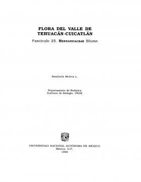 Flora del Valle de Tehuacán-Cuicatlán, Volume 25: Hernandiaceae