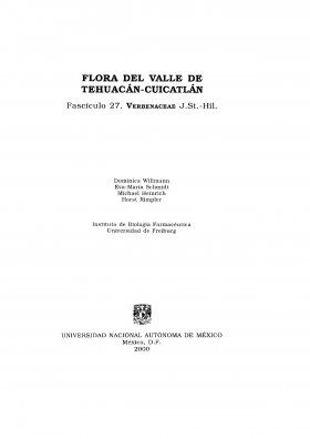 Flora del Valle de Tehuacán-Cuicatlán, Volume 27: Verbenaceae