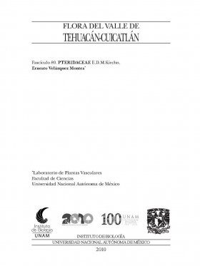 Flora del Valle de Tehuacán-Cuicatlán, Volume 80: Pteridaceae