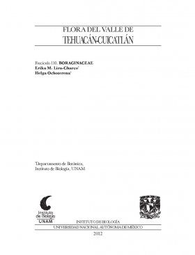 Flora del Valle de Tehuacán-Cuicatlán, Volume 110: Boraginaceae