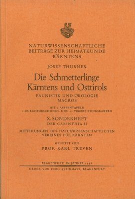 Die Schmetterlinge Kärntens und Osttirols