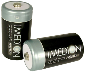 Imedion Rechargeable D-cell Batteries (9,500mAh): Pack of 2