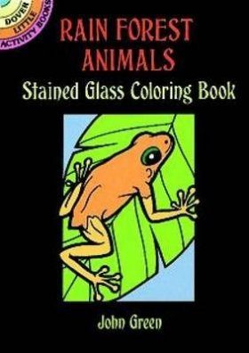 Rain Forest Animals Stained Glass Coloring Book