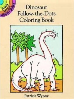 Dinosaur Follow-the-Dots Coloring Book