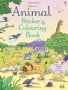Animal Sticker and Colouring Book