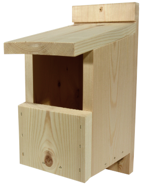 Traditional Open Fronted Wooden Bird Nest Box