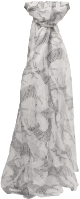 Black and White Stag Scarf