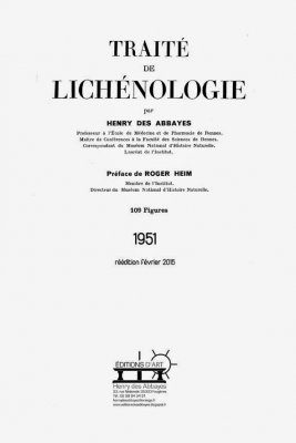 Traité de Lichénologie