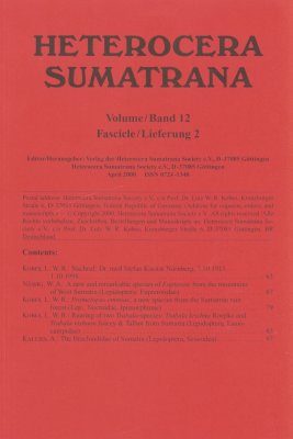 Heterocera Sumatrana, Volume 12, Fascicle 2 (Red Journal): Third Red Volume (1997-2008)