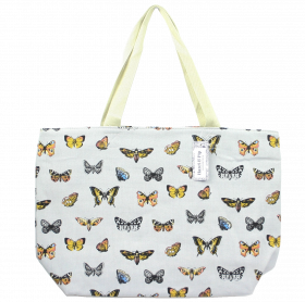 Large Butterfly print canvas bag
