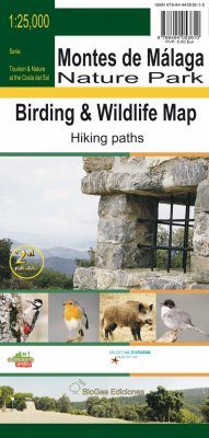 Birding and Wildlife Map of Montes de Málaga Nature Park / Mapa Ornitológico y Fauna del Parque Natural Montes de Málaga