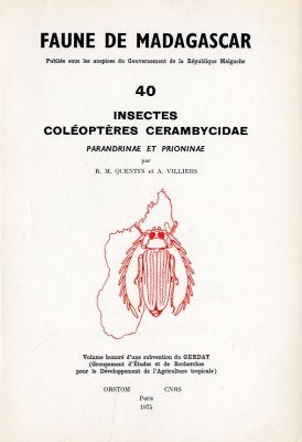 Faune de Madagascar: Fasc. 40 - Insectes: Coléoptères Cerambycidae Parandrinae et Prioninae