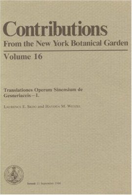 Translations Operum Sinesium des Gesneriaceis. Part I