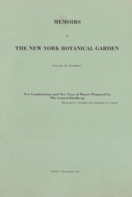 New Combinations and New Taxa of Mosses Proposed by Nils Conrad Kindberg