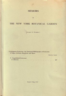 Memoirs of the New York Botanical Garden Volume 19, Number 3