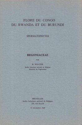 Flore d'Afrique Centrale: Spermatophytes, Begoniaceae