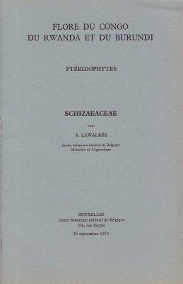 Flore d'Afrique Centrale: Ptéridophytes, Schizaeceae