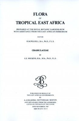 Flora of Tropical East Africa: Crassulaceae