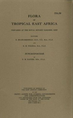 Flora of Tropical East Africa: Juncaginaceae