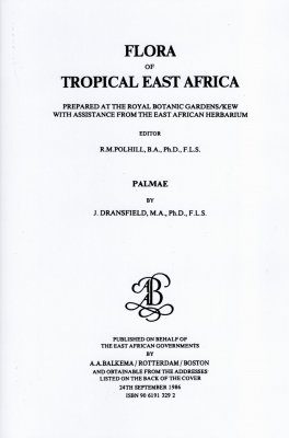 Flora of Tropical East Africa: Palmae