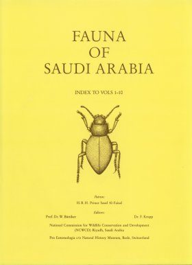 Fauna of Saudi Arabia: Index to Vols 1-10