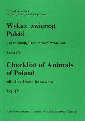 Checklist of Animals of Poland, Volume 4: Porifera - Symphala