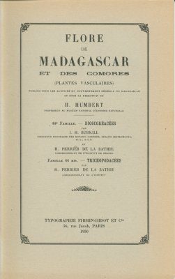 Flore de Madagascar et des Comores, Fam. 44-44 bis