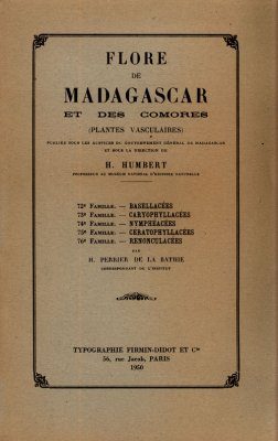 Flora de Madagascar et des Comores, Fam. 72-76