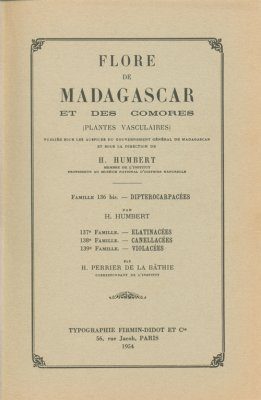 Flore de Madagascar et des Comores, Fam. 136 bis, 137-139