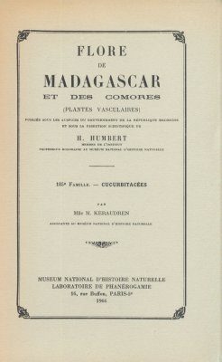 Flore de Madagascar et des Comores, Fam. 185