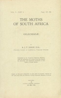 The Moths of South Africa, Volume 5, Part 3 (1951): Gelechiadae (2-Volume Set)