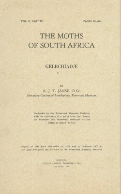 The Moths of South Africa, Volume 5, Part 4 (1954): Gelechiadae (2-Volume Set)