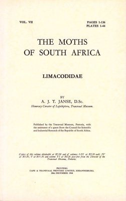 The Moths of South Africa, Volume 7 (1964): Limacodidae