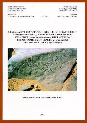 Comparative Postcranial Osteology of Hartebeest (Alcelaphus buselaphus), Scimitar Oryx (Oryx dammah) and Addax (Addax nasomaculatus), With Notes On the Osteometry of Gemsbok (Oryx gazella) and Arabian Oryx (Oryx leucoryx)