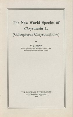 The New World Species of Chrysomela L. (Coleoptera: Chrysomelidae)