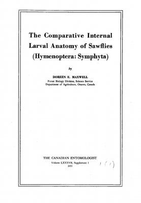 The Comparative Internal Larval Anatomy of Sawflies (Hymenoptera: Symphyta)