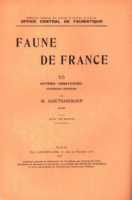Faune de France, Volume 15: Diptères (Nématocères): Chironomidae II: Tanypodinae