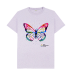 Paint Splatter Butterfly T-shirt Light Purple XS - L