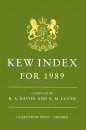 Kew Index, 1989