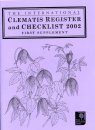 The International Clematis Register and Checklist 2002: First Supplement